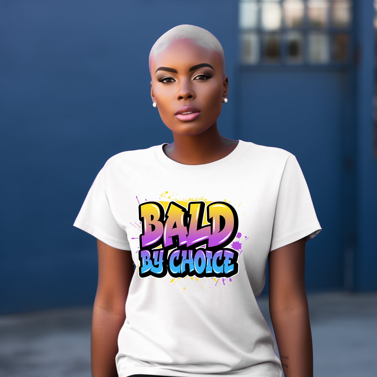 Bald By Choice T-shirt, Beautiful Bald Head Woman Tee