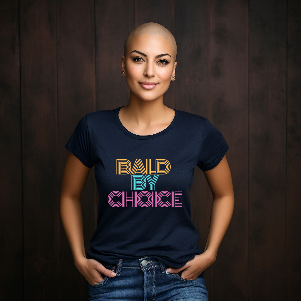 Bald By Choice, Bald Head Woman T-shirt