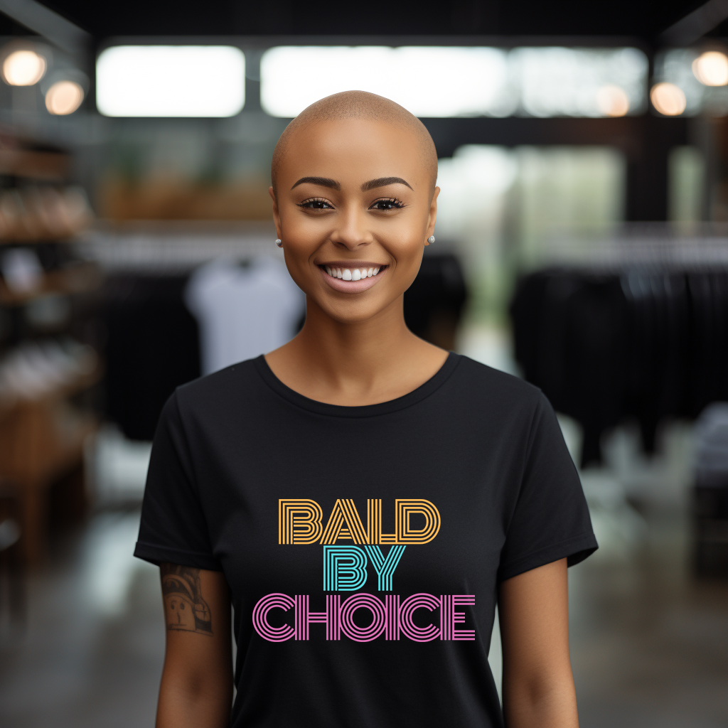 Bald By Choice, Bald Head Woman T-shirt