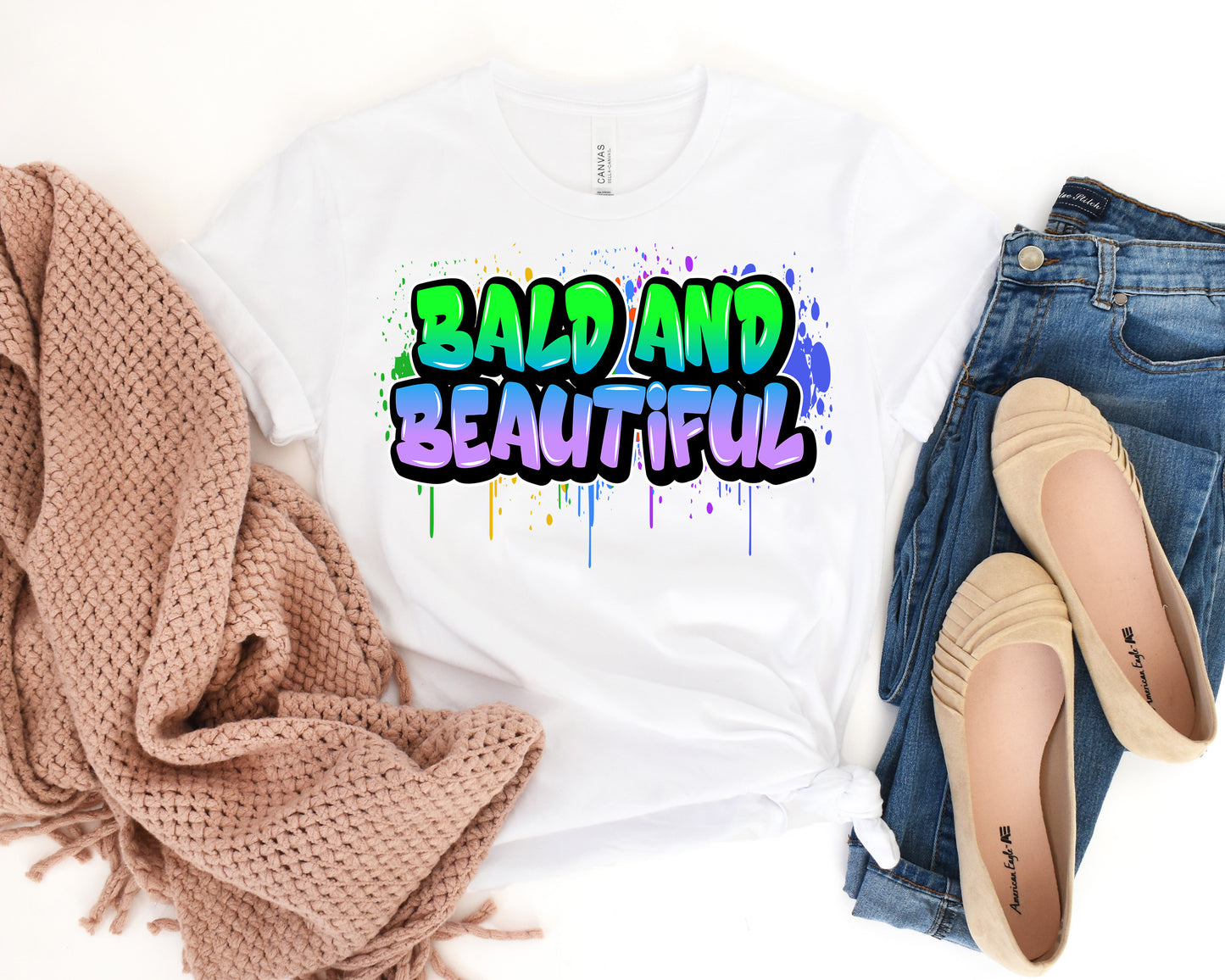 Bald & Beautiful Graffiti T-shirt