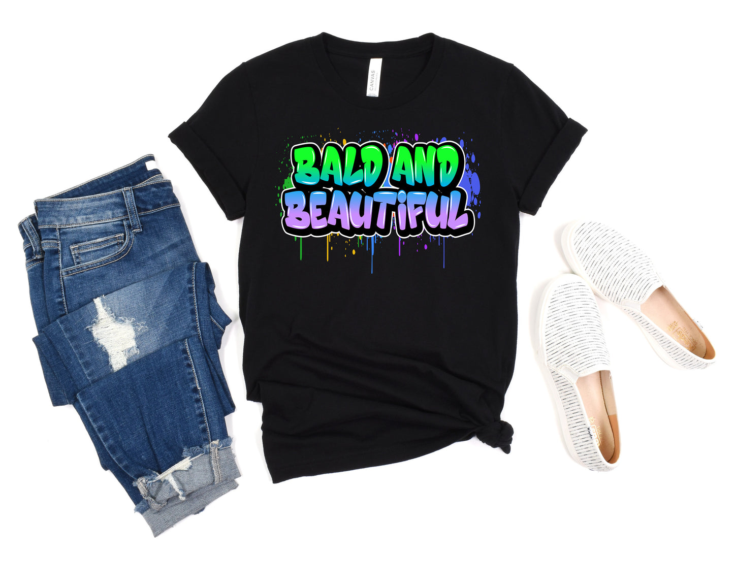 Bald & Beautiful Graffiti T-shirt