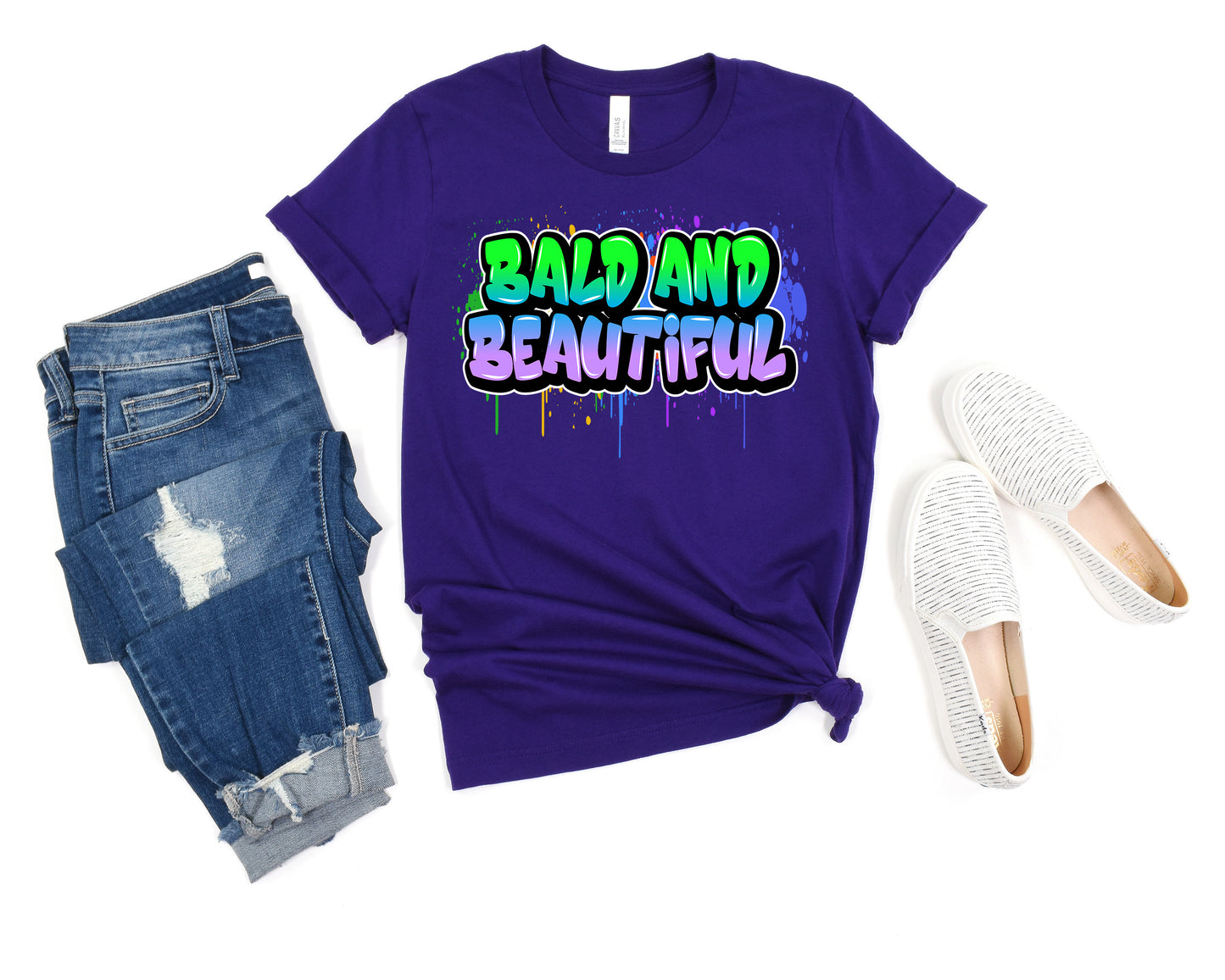 Bald & Beautiful Graffiti T-shirt