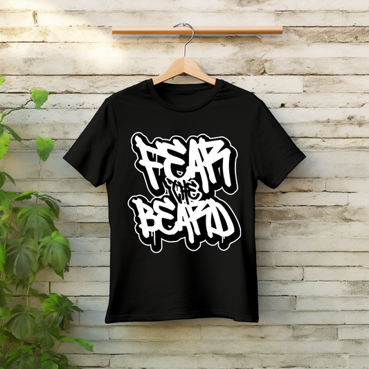 Fear The Beard Graffiti T-shirt, Bearded Man Shirt